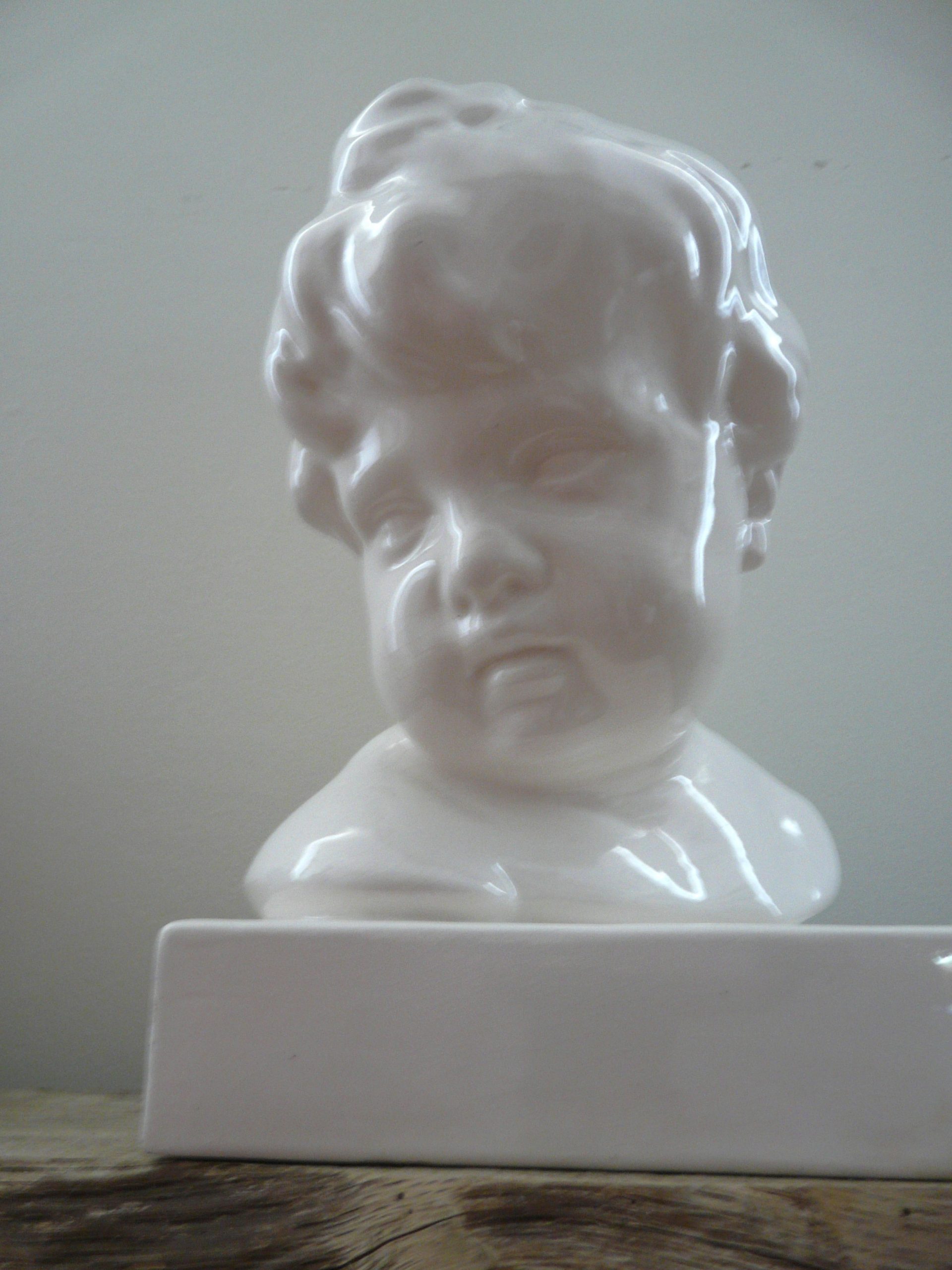 Buste enfant en céramique vintage