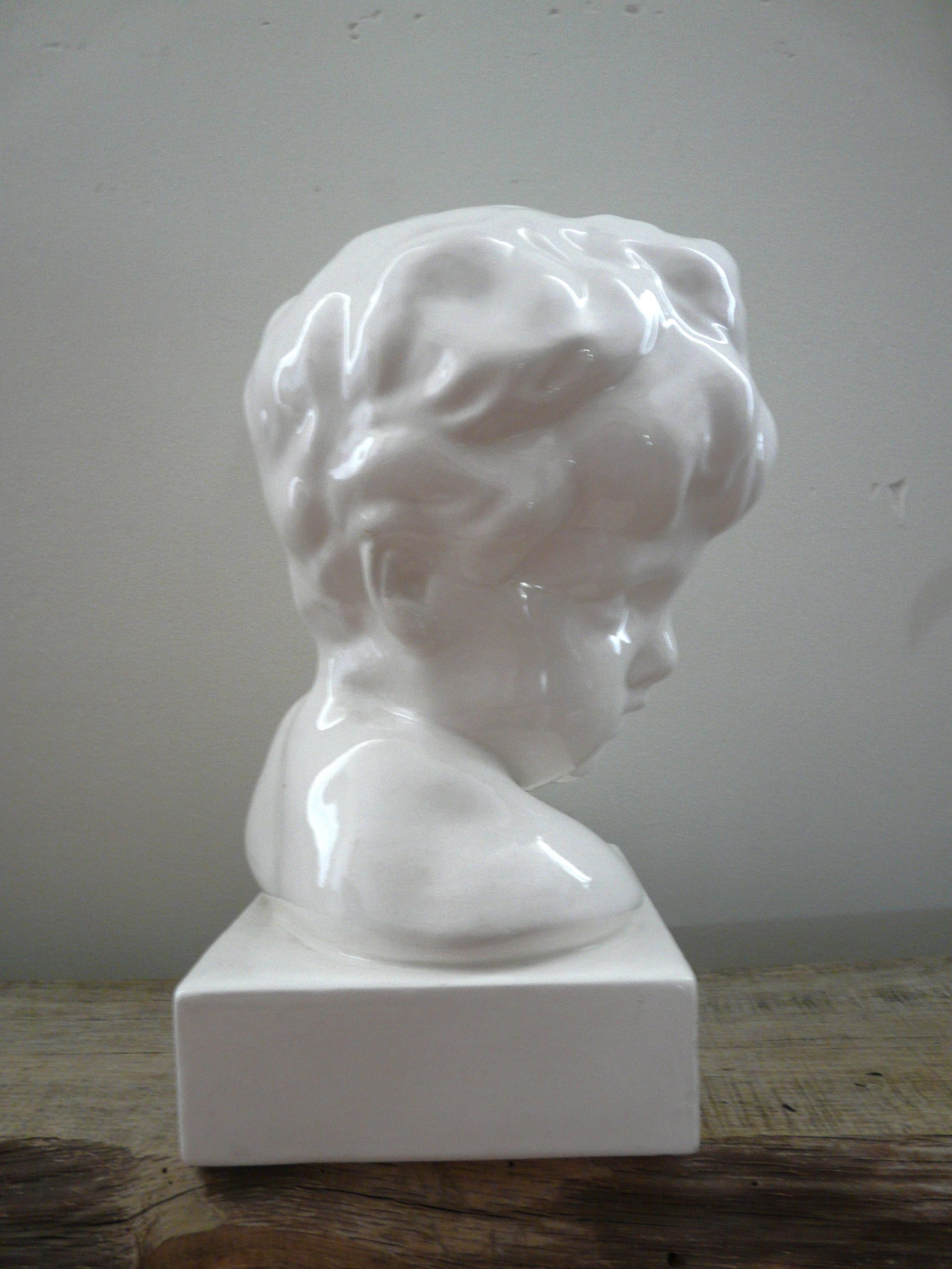 Buste enfant en céramique vintage