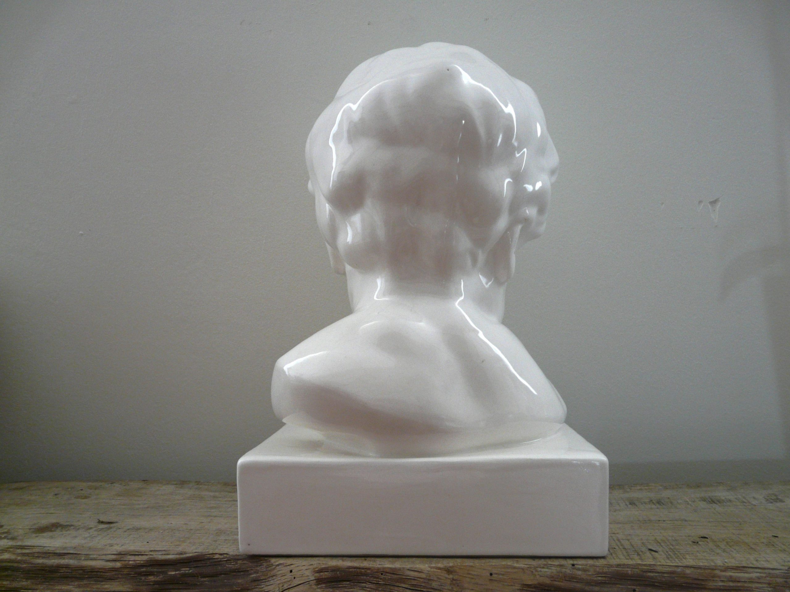 Buste enfant en céramique vintage