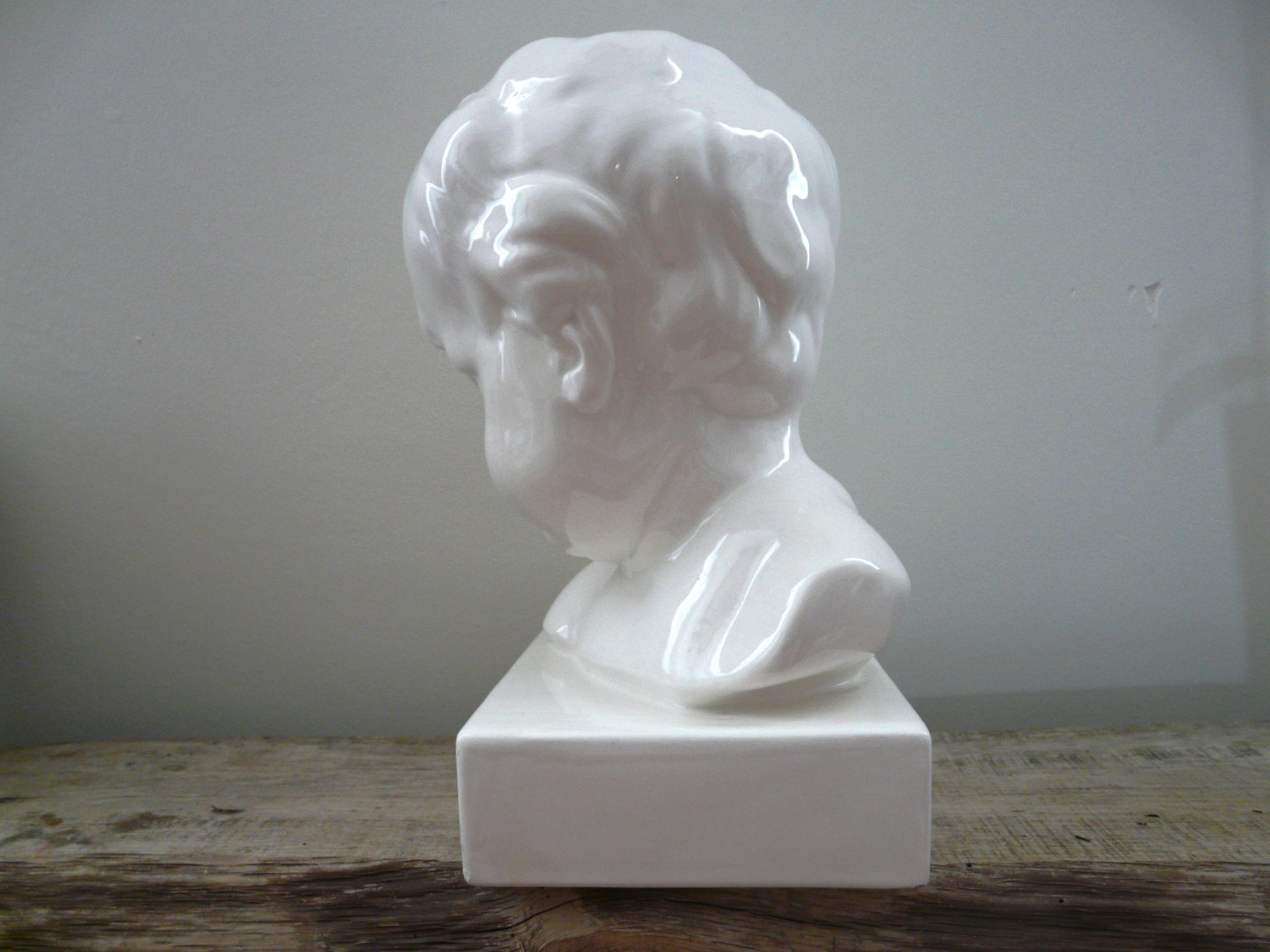 Buste enfant en céramique vintage