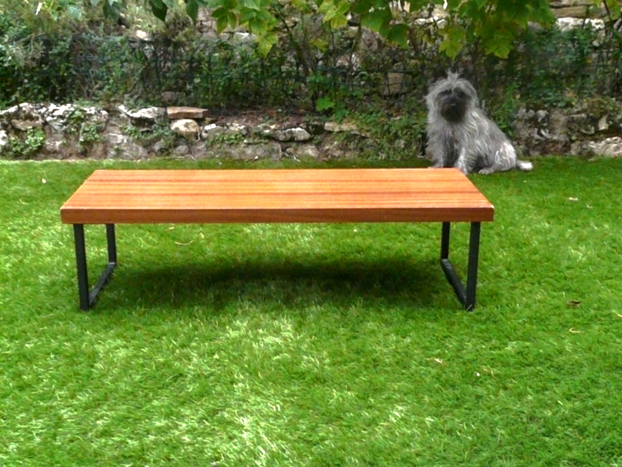 Table basse bois métal vintage