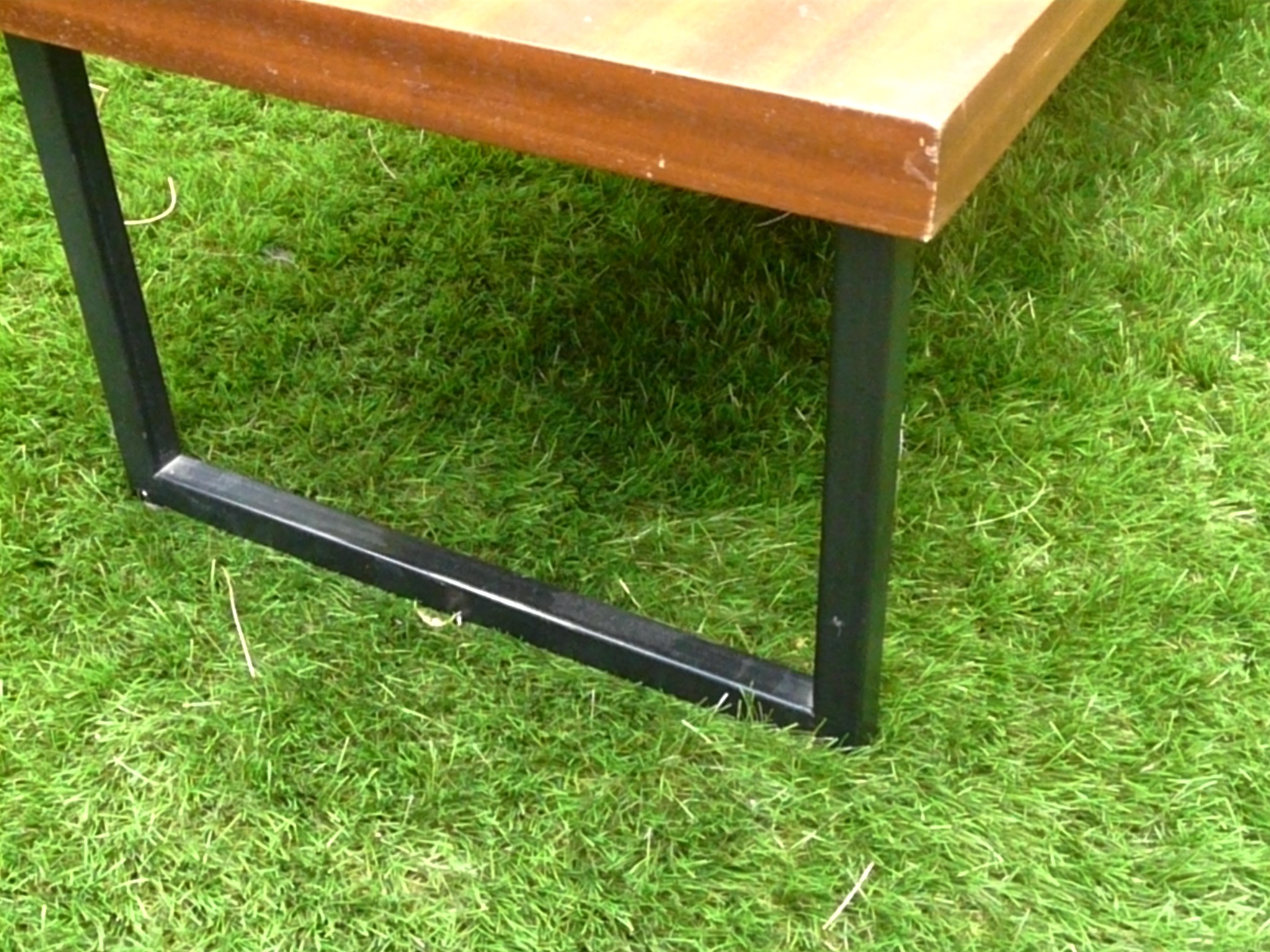 Table basse bois métal vintage