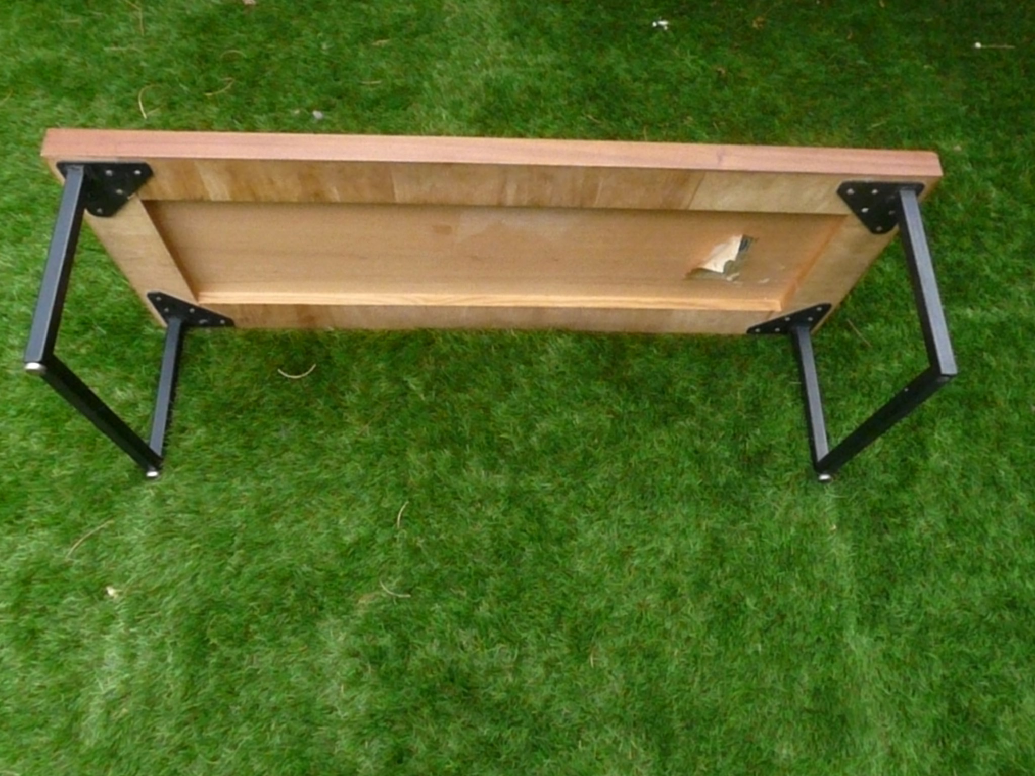 Table basse bois métal vintage