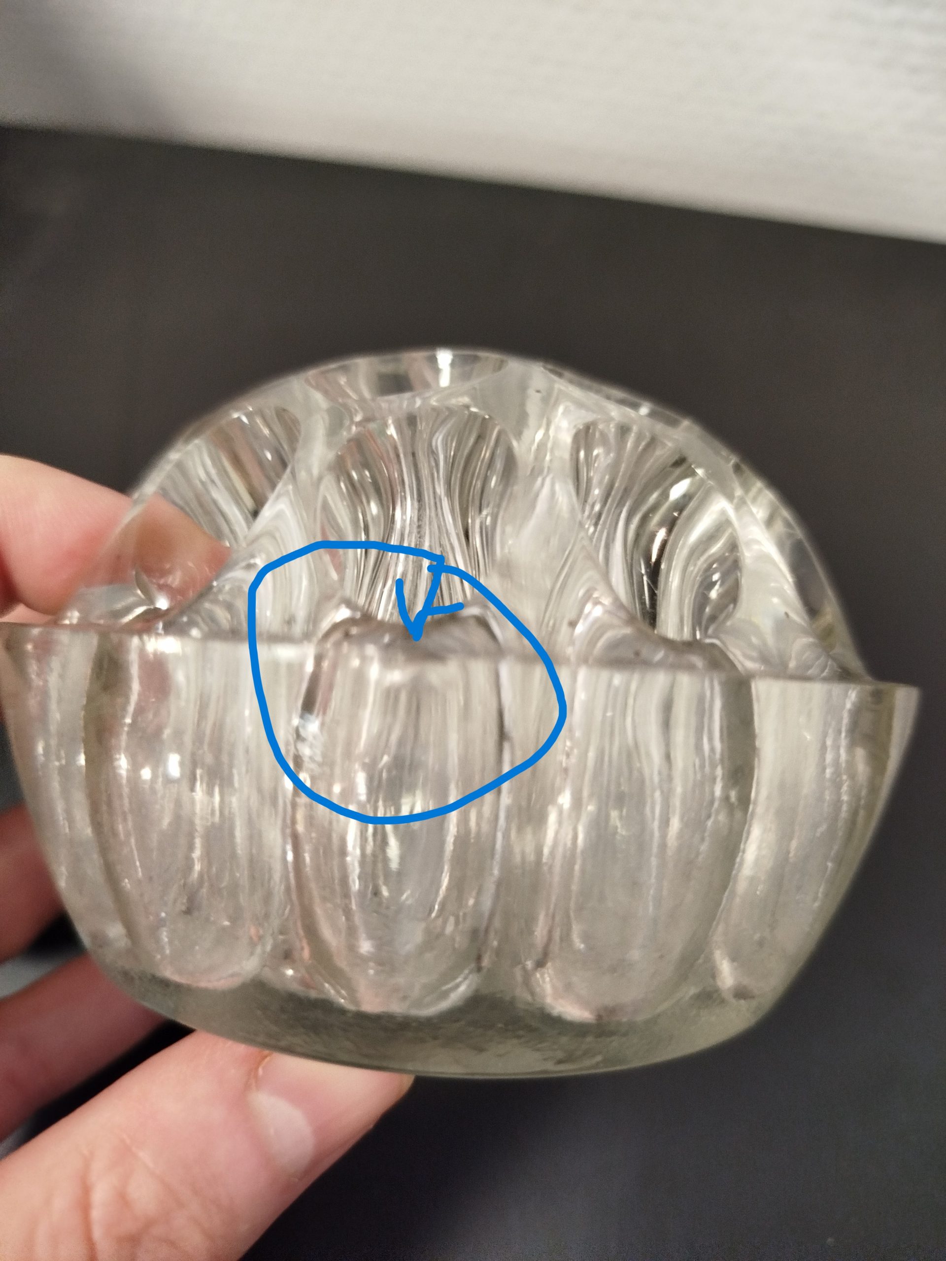 Porte stylo vintage en verre