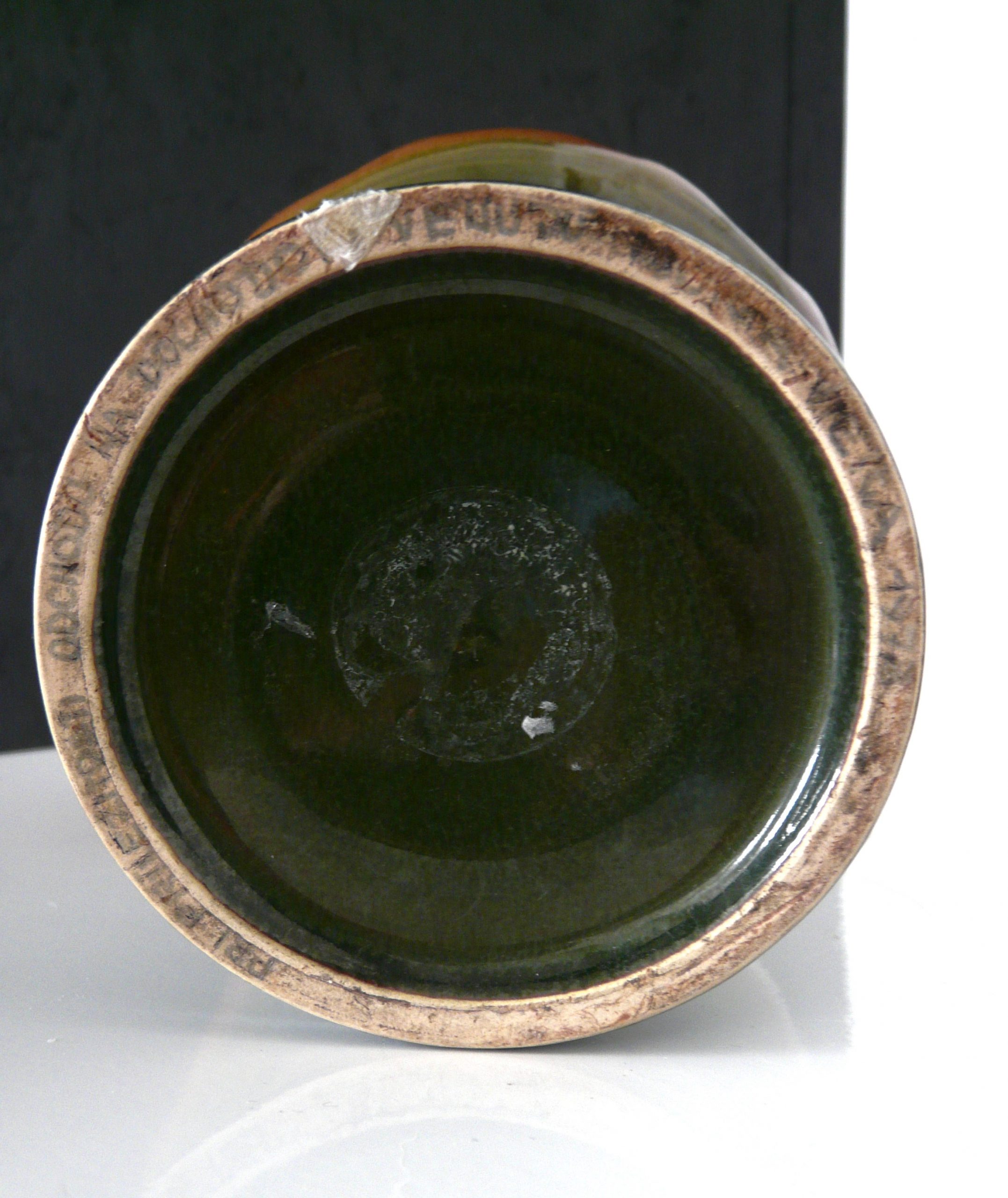 Vase vert en céramique vintage