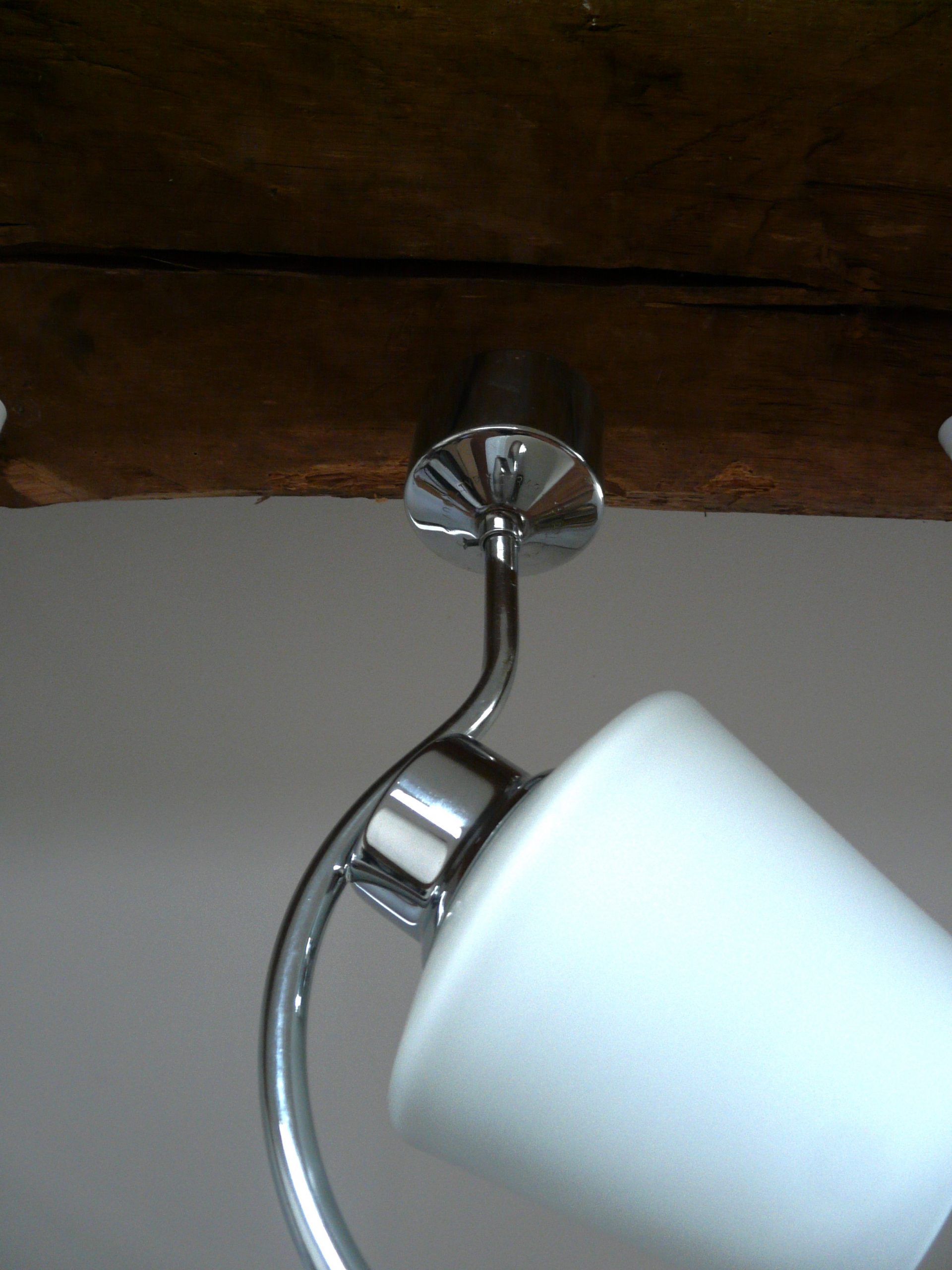 Lustre vintage à trois globes