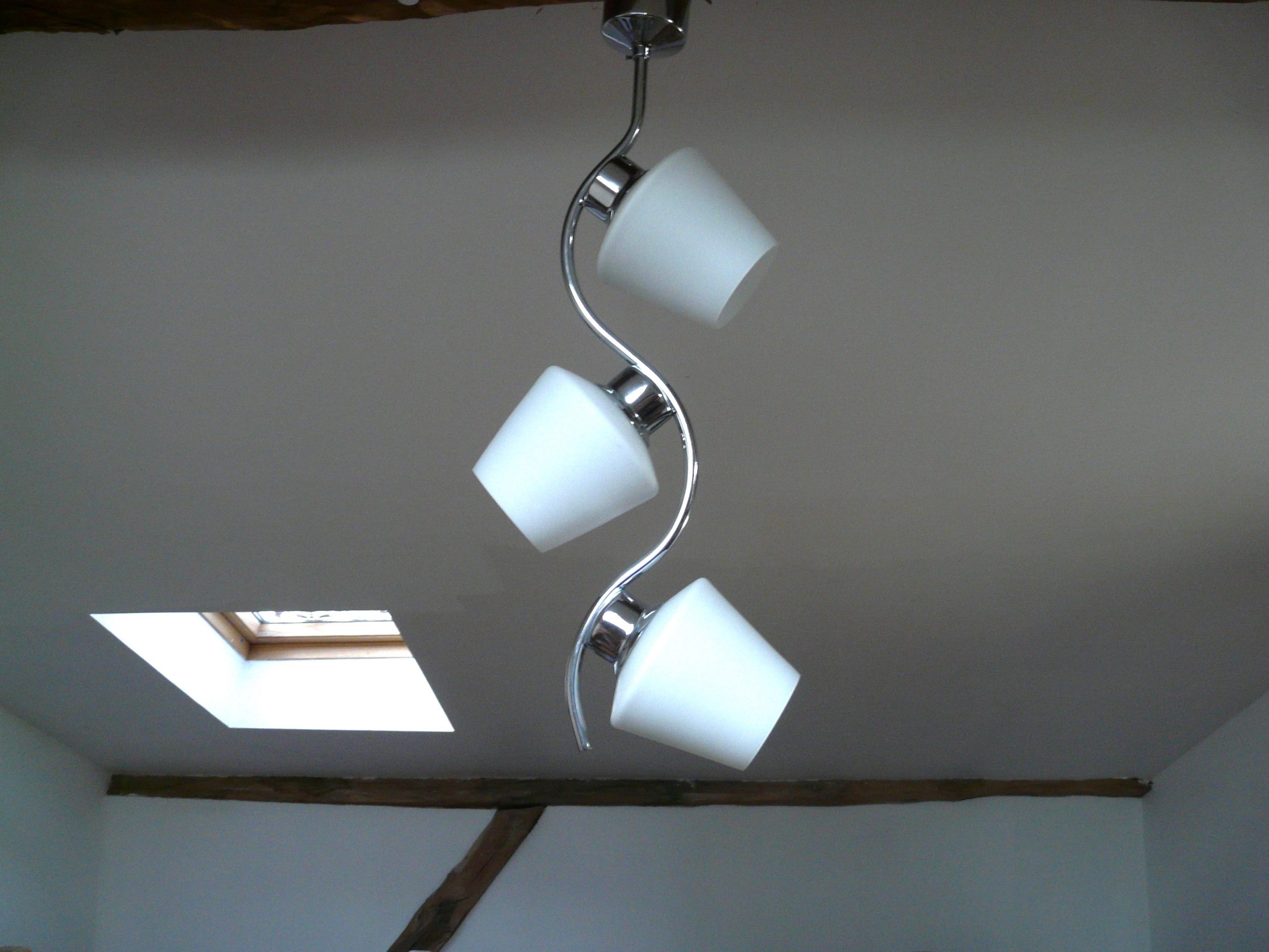 Lustre vintage à trois globes