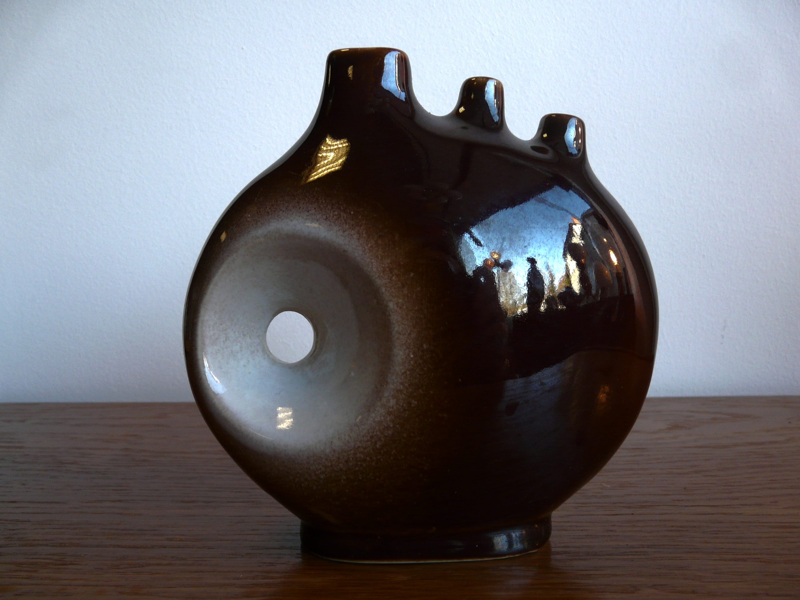 Vase vintage à 3 fleurs