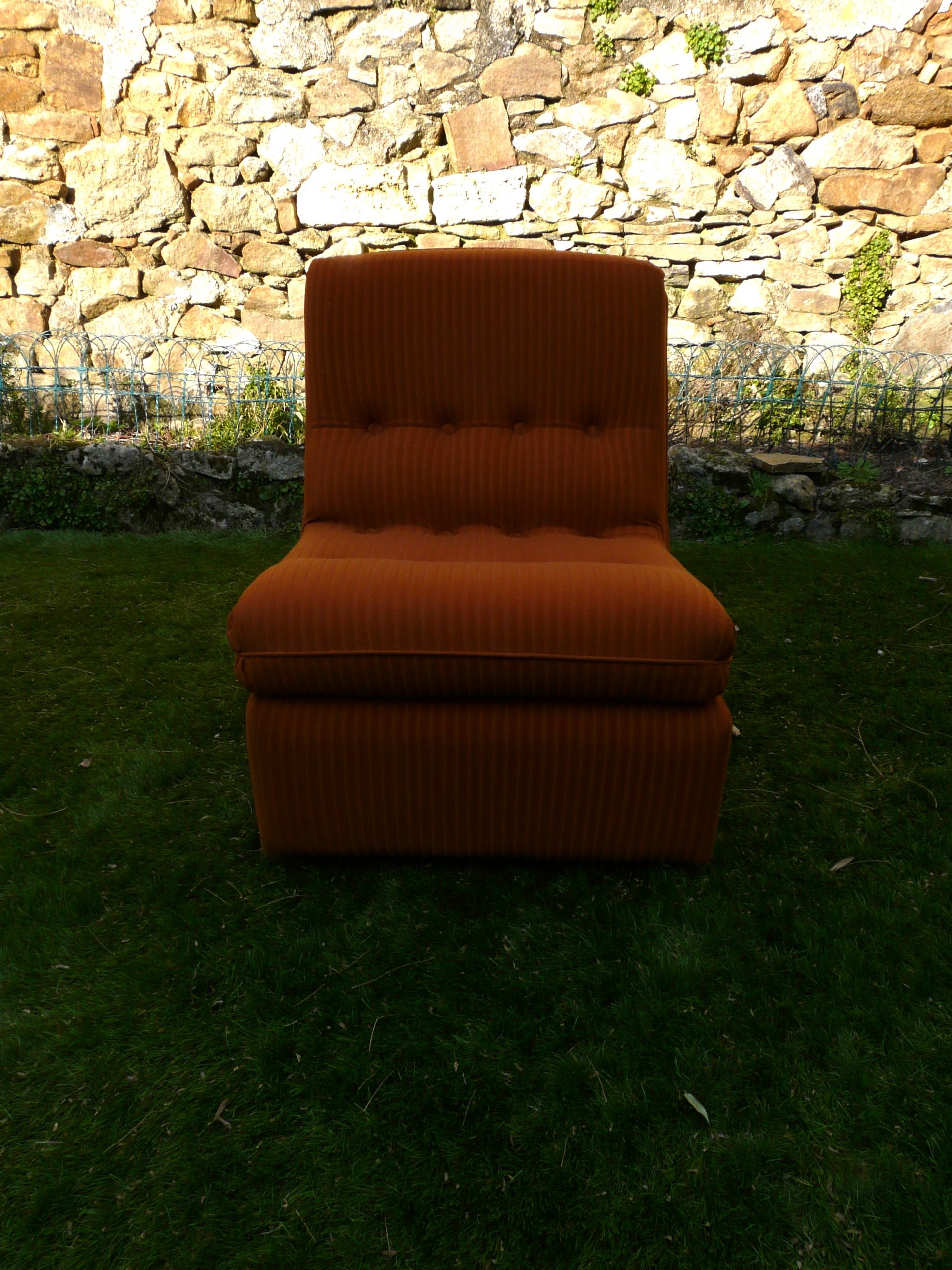 Chauffeuse vintage orange