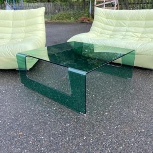 Salon vintage en cuir vert