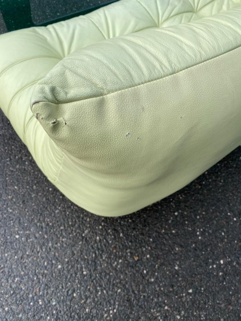 Salon vintage en cuir vert – Image 8