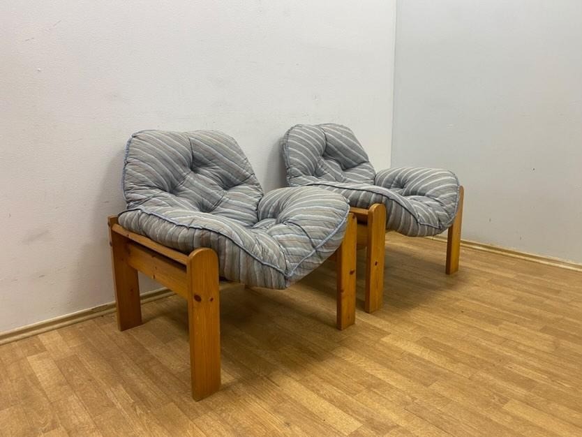 Fauteuil en tissu vintage-VENDU – Image 2