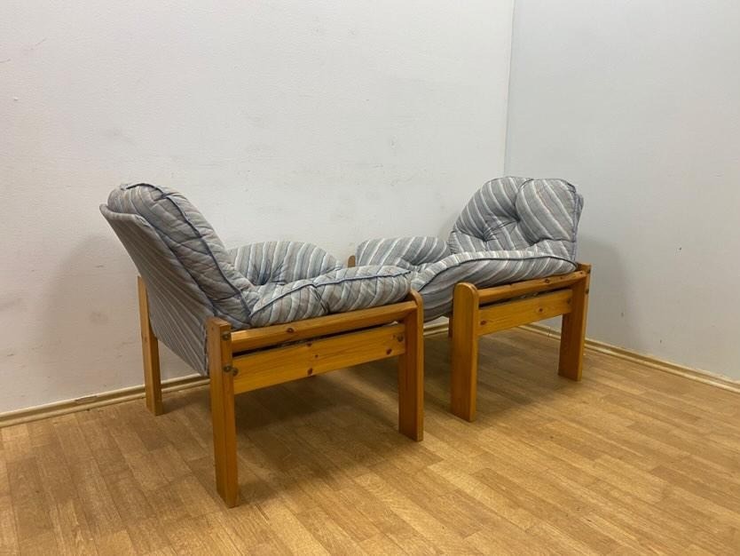 Fauteuil en tissu vintage-VENDU – Image 3