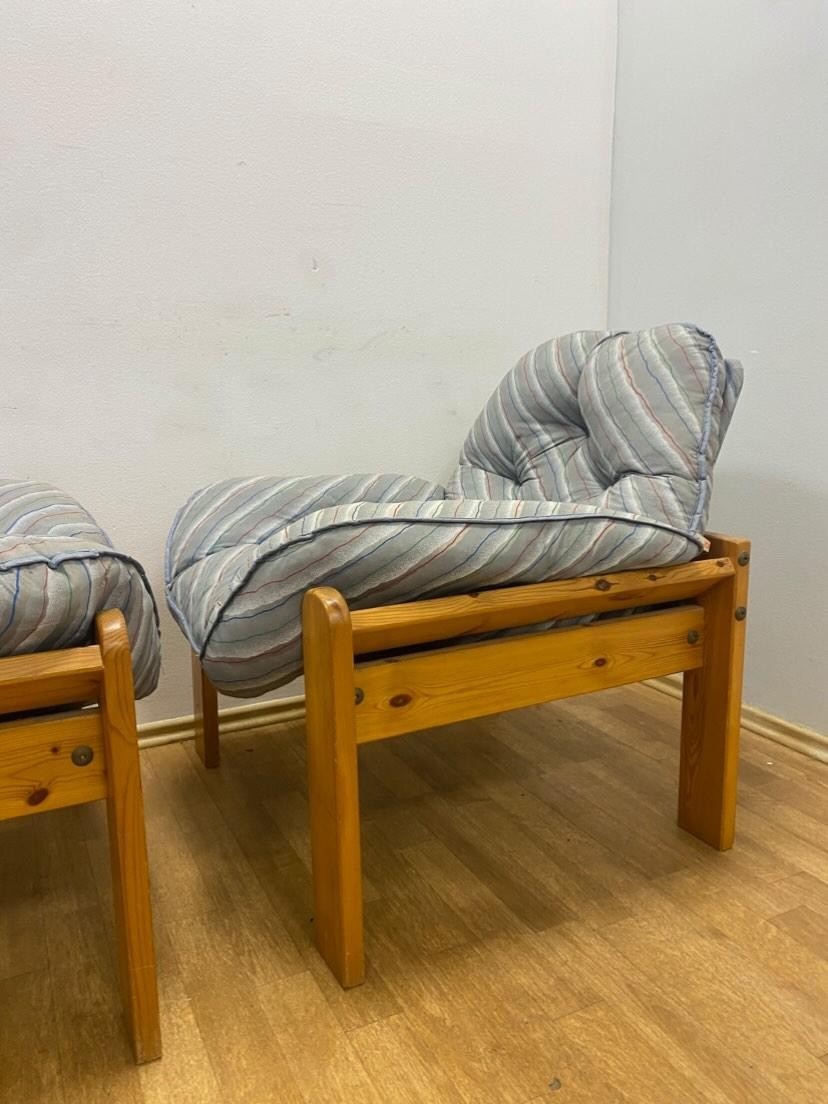 Fauteuil en tissu vintage