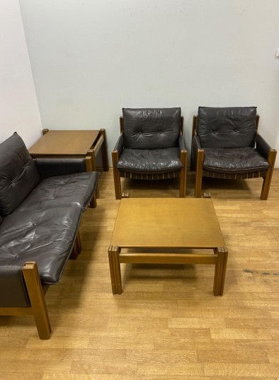 Salon vintage en cuir