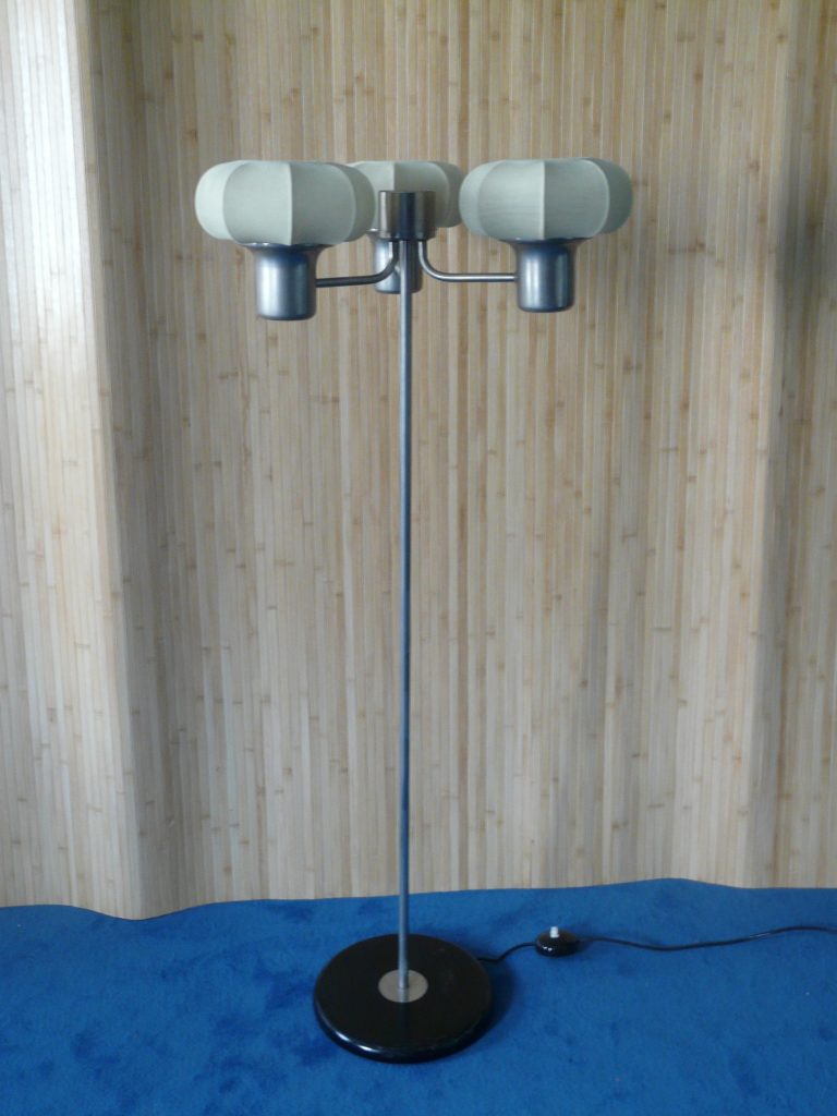 Lampadaire vintage à trois abat jour
